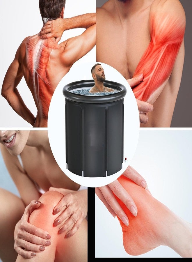 KRLZ Ice Bath Tub for Athletes, Portable Bathtub Adult with Cover, Cold Plunge Tub,Ice Pod Cold Plunge,Outdoor Inflatable Hot Tub Bathtub at Home for Cold Water Recovery - Image 3